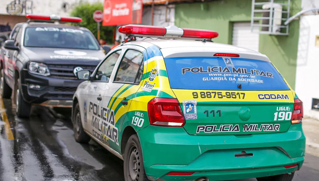 Viatura do 1º BPM no local da ocorrência