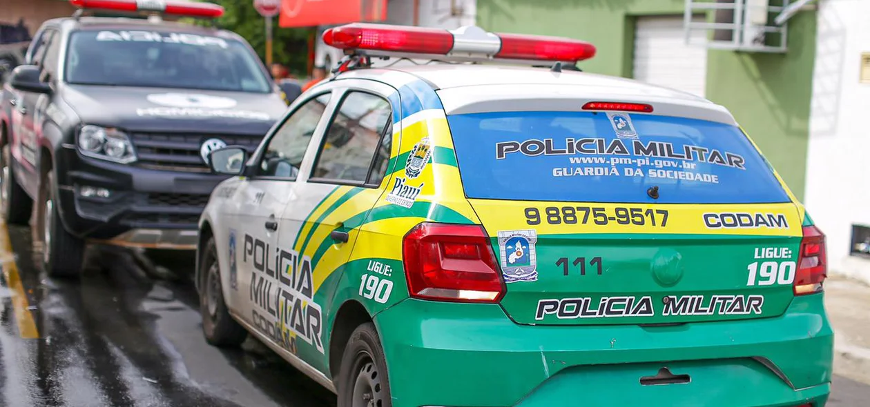 Viatura do 1º BPM no local da ocorrência