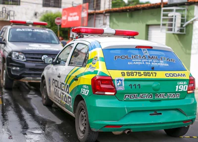 Viatura do 1º BPM no local da ocorrência