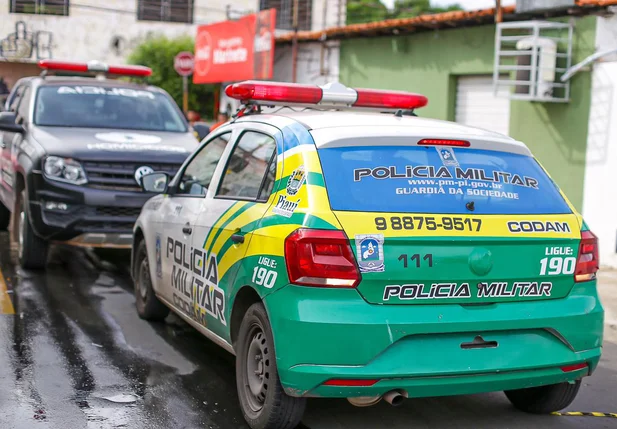 Viatura do 1º BPM no local da ocorrência