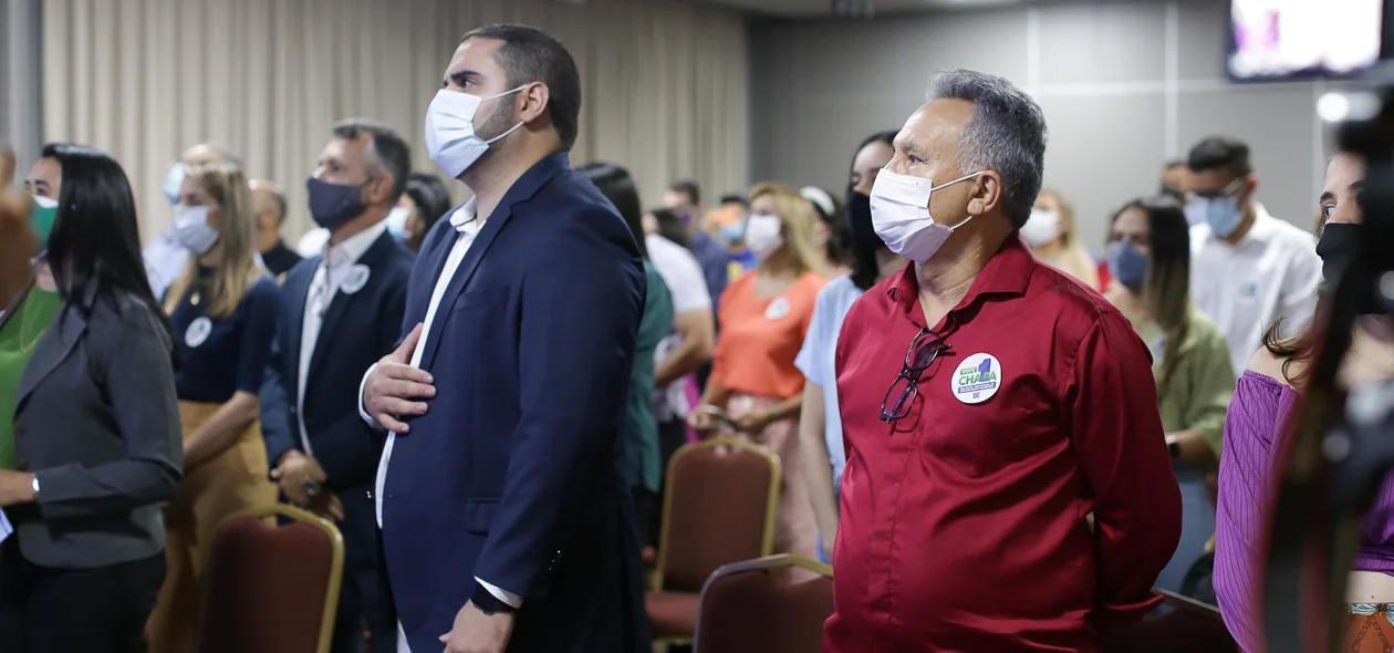 Autoridades no evento