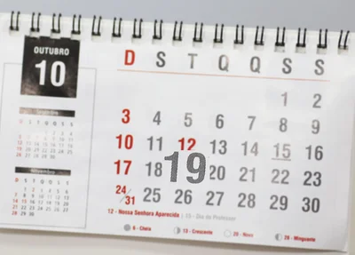 Calendário feriado