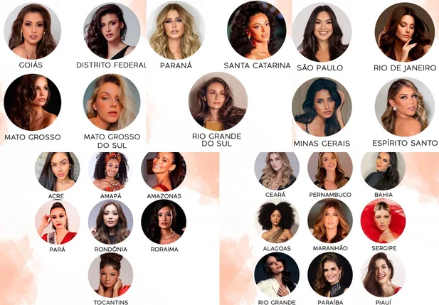 Candidatas ao Miss Universo Brasil 2021