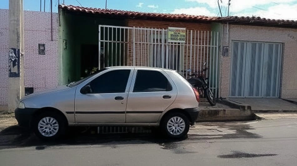 Carro do jornalista Raimundo Lima
