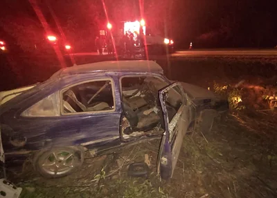 Carro envolvido no acidente