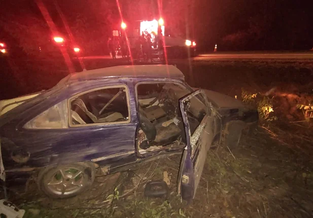 Carro envolvido no acidente