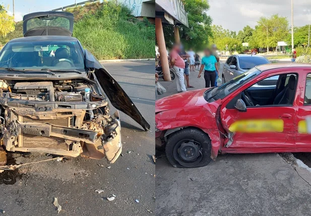 Carros envolvidos no acidente