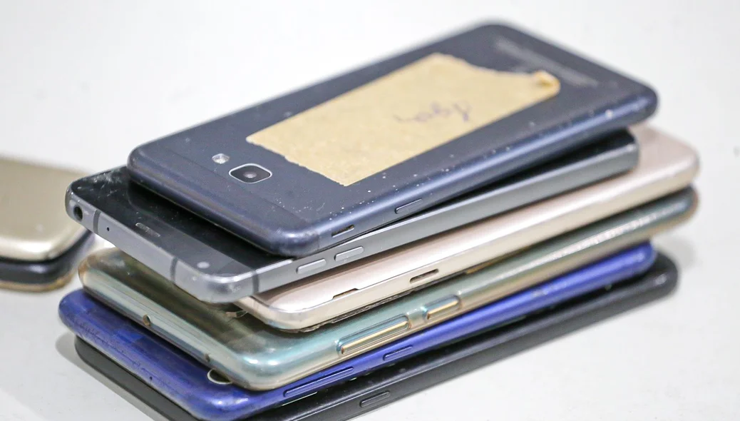 Celulares apreendidos