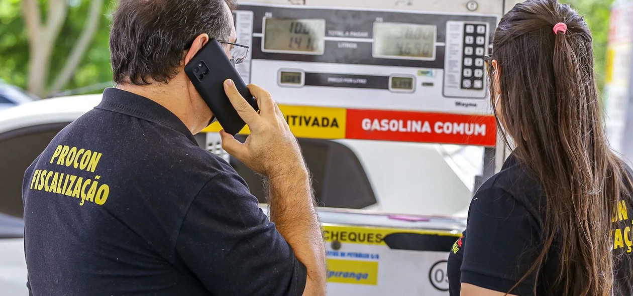 Fiscalização do Procon nos postos de Teresina