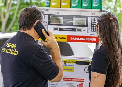 Fiscalização do Procon nos postos de Teresina