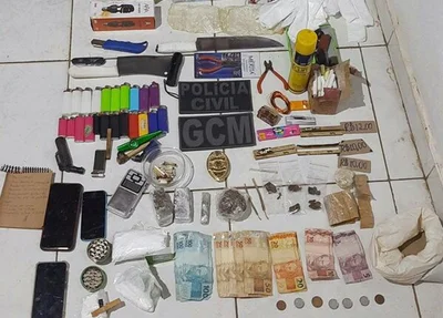 Imagem de destaque do material apreendido em Pedro II pela Polícia Civil