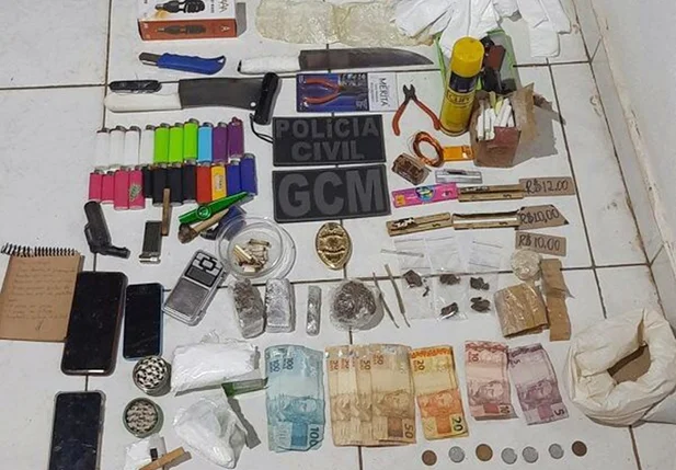 Imagem de destaque do material apreendido em Pedro II pela Polícia Civil