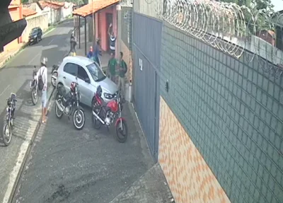 Imagens mostram suspeitos realizando assalto no Dirceu
