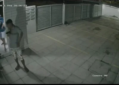 Imagens registram momento da ação criminosa no prédio em João PEssoa