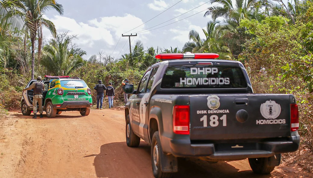 Local do crime no bairro Aroeiras