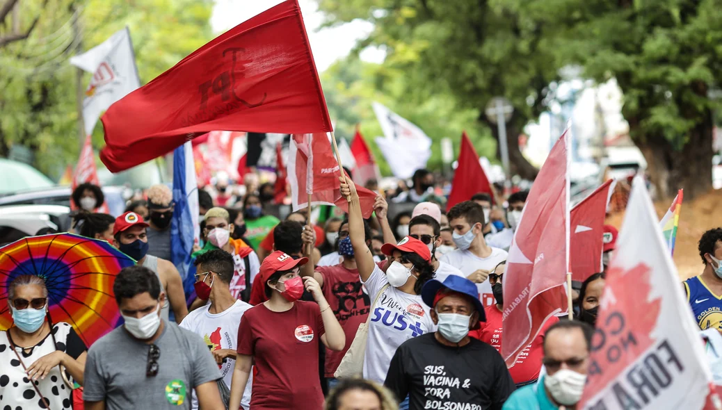Manifestação no Centro da cidade