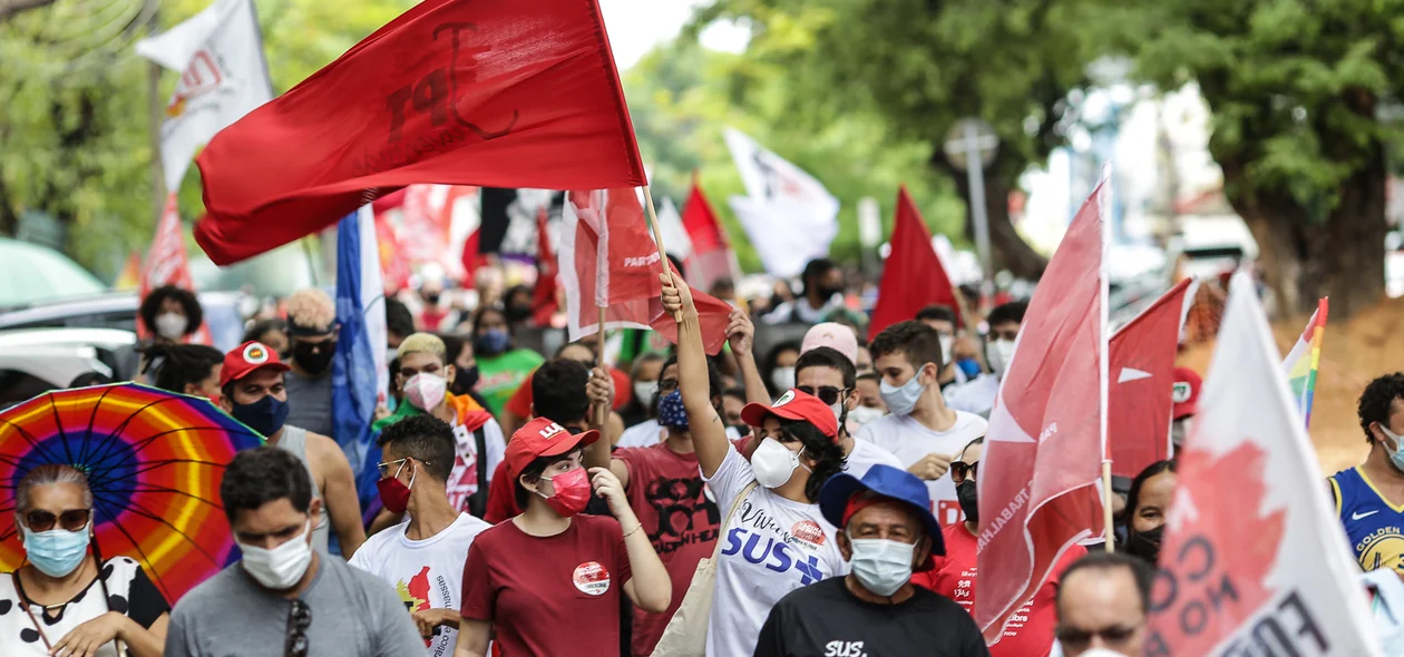 Manifestação no Centro da cidade