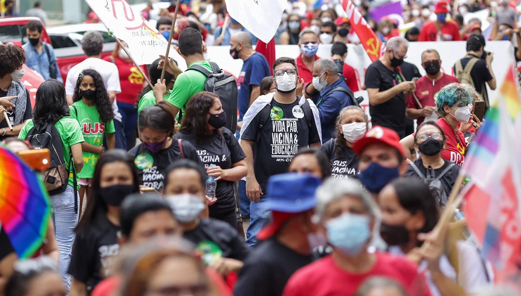 Manifestação no Centro de Teresina