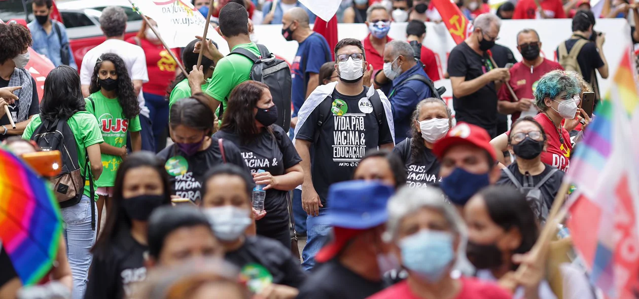 Manifestação no Centro de Teresina