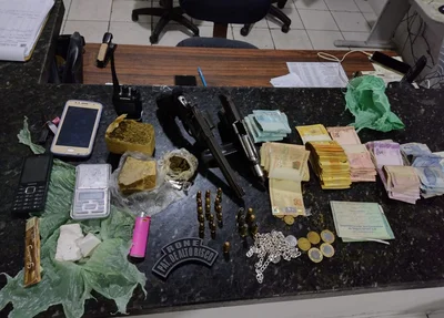 Materiais apreendidos pela Ciptur