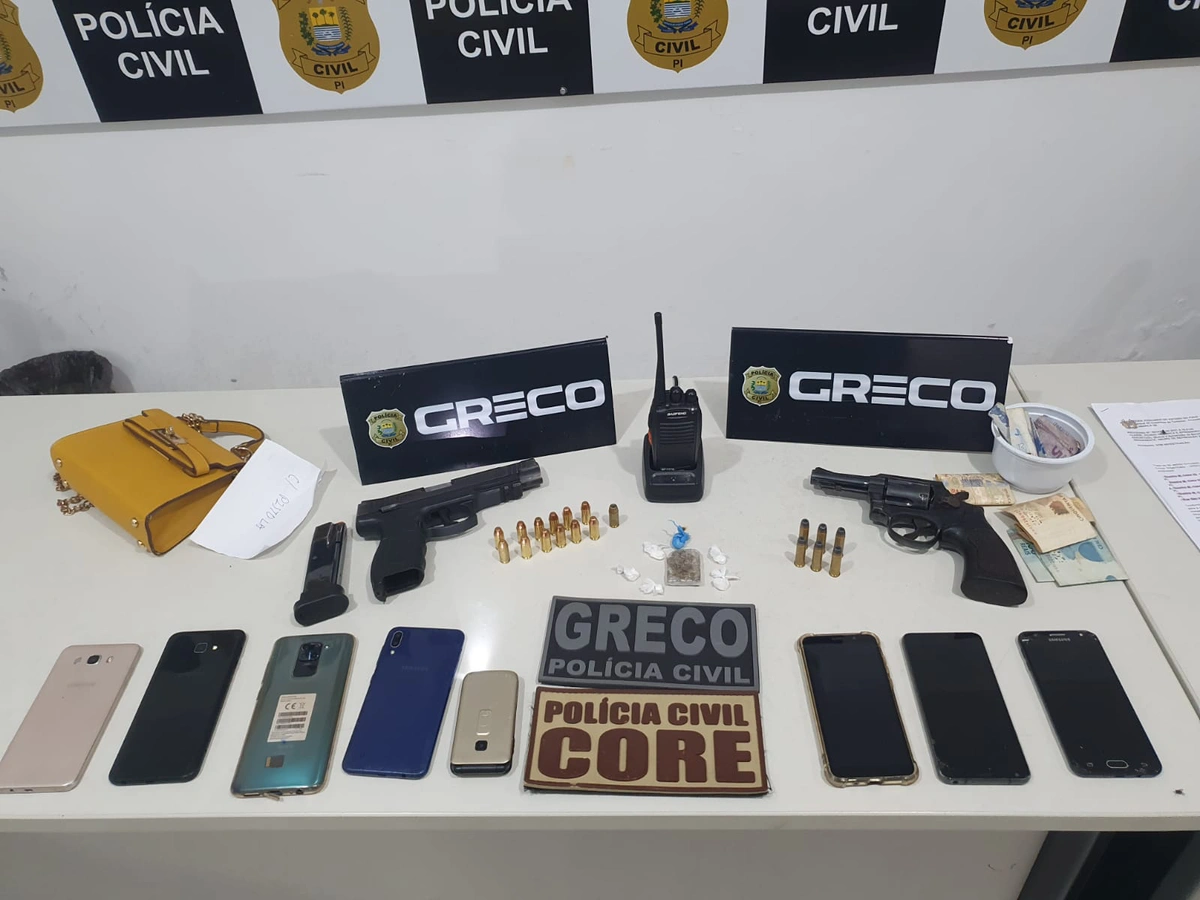 Materiais apreendidos pelo GRECO