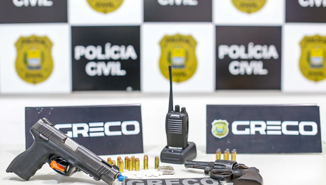 Materiais apreendidos pelo GRECO