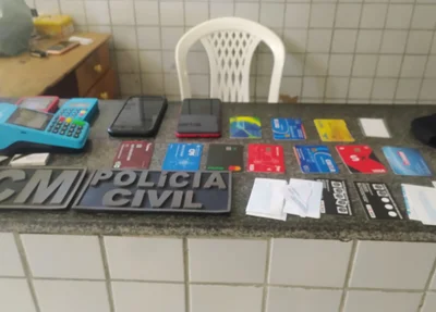 Material apreendido pela Polícia Civil de Pedro II