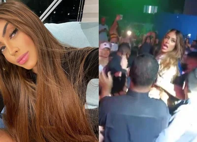 MC Mirella durante ataque em saída de show