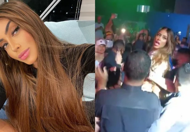 MC Mirella durante ataque em saída de show
