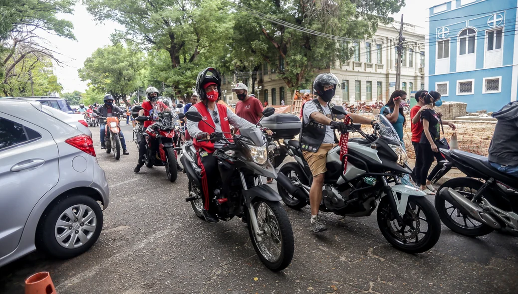 Motoqueiros participaram da manifestação