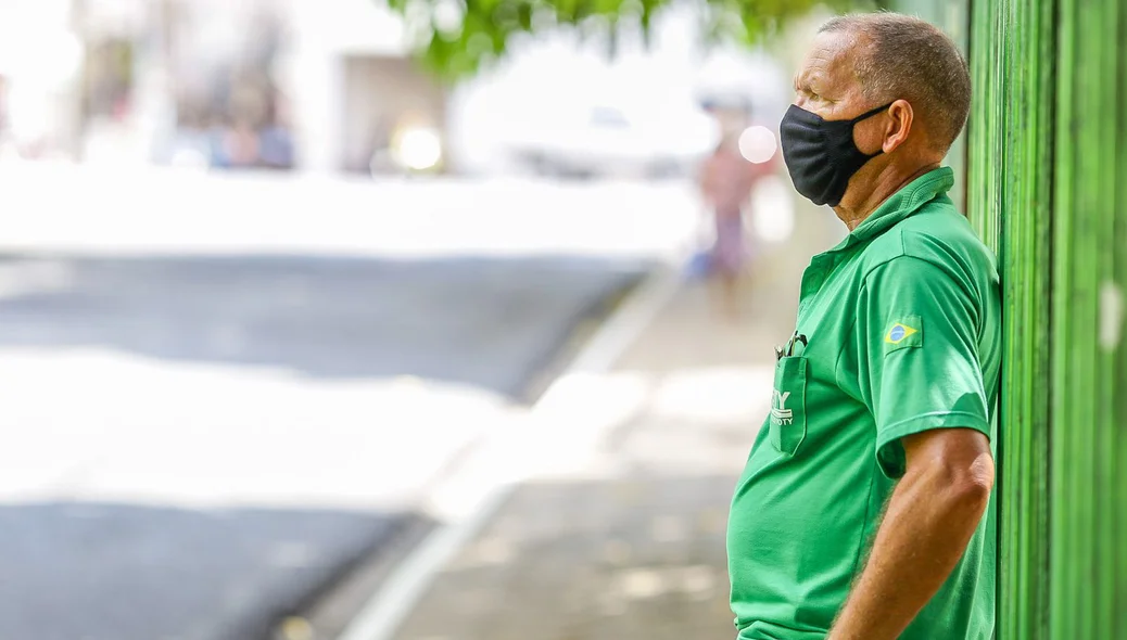 Motorista durante paralisação em Teresina