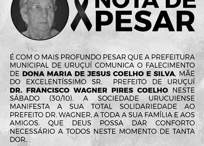 Nota de pesar pelo falecimento de dona Maria de Jesus Coelho e Silva