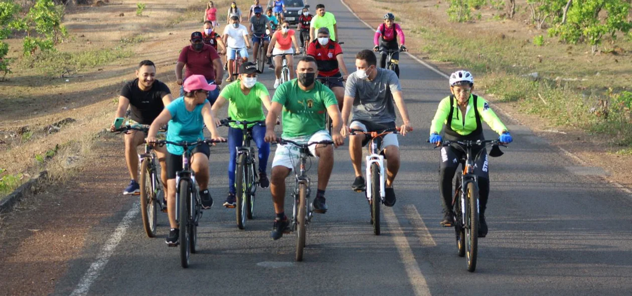 Passeio ecológico visou incentivar o uso da bicicleta como meio de transporte alternativo na cidade de Nossa Senhora de Nazaré
