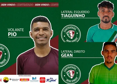 Pio, Gean e Tiaguinho foram anunciados juntos a mais nove jogadores