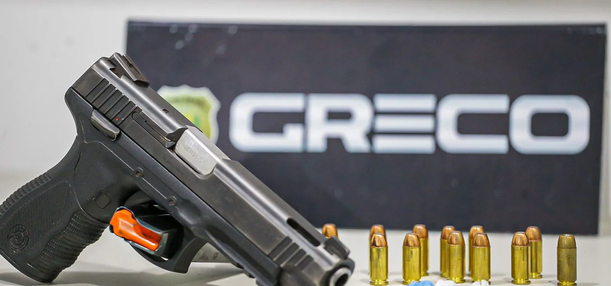 Pistola apreendida pelo GRECO