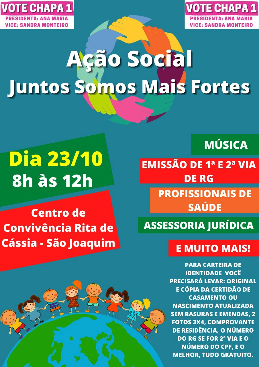 Pôster do evento no bairro São Joaquim