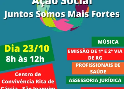 Pôster do evento no bairro São Joaquim