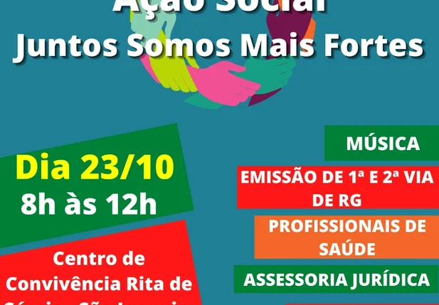 Pôster do evento no bairro São Joaquim