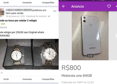 Produtos que o acusado vendia na internet