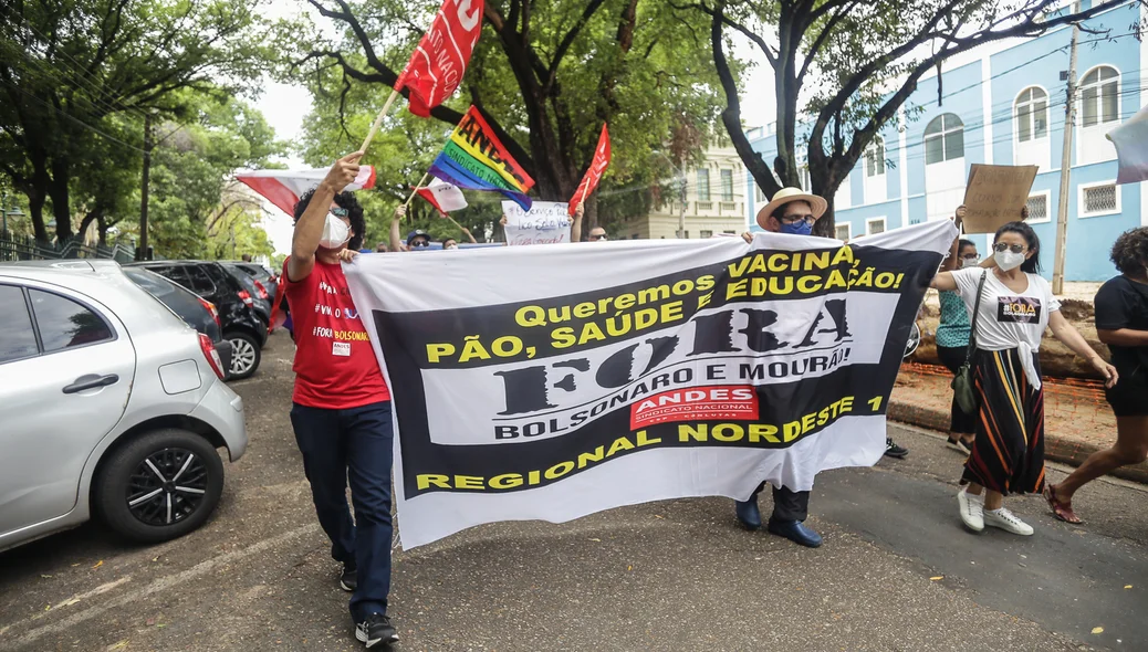 Protesto contra o presidente Jair Bolsonaro em Teresina