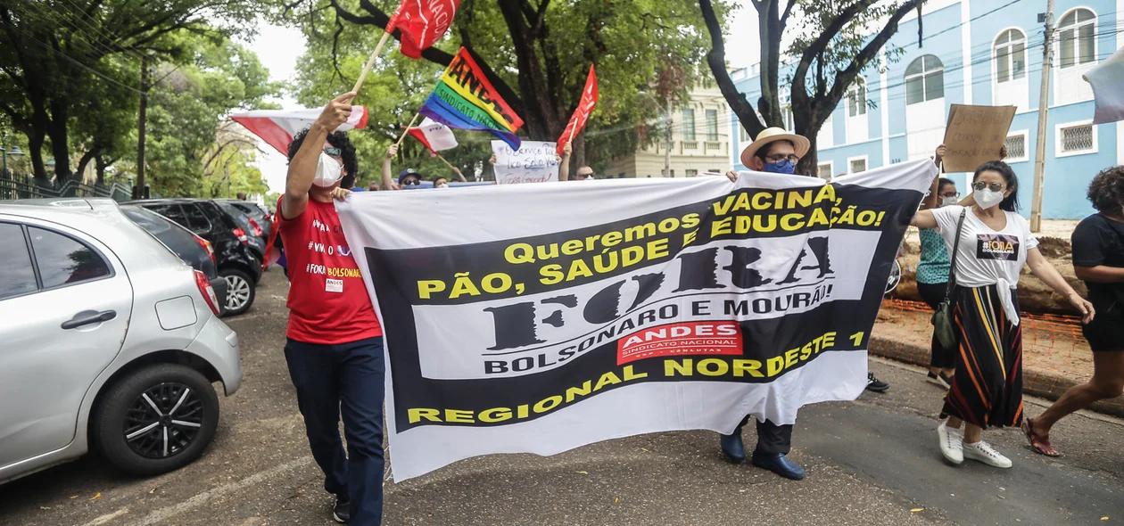 Protesto contra o presidente Jair Bolsonaro em Teresina