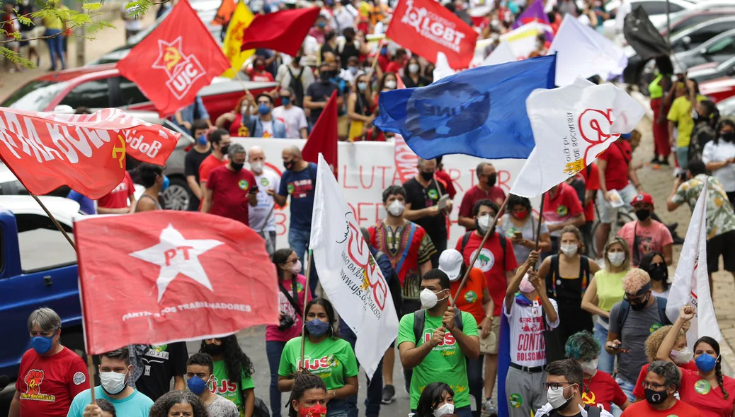 Protesto contra o presidente Jair Bolsonaro