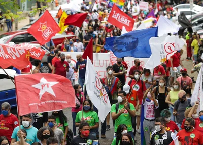 Protesto contra o presidente Jair Bolsonaro