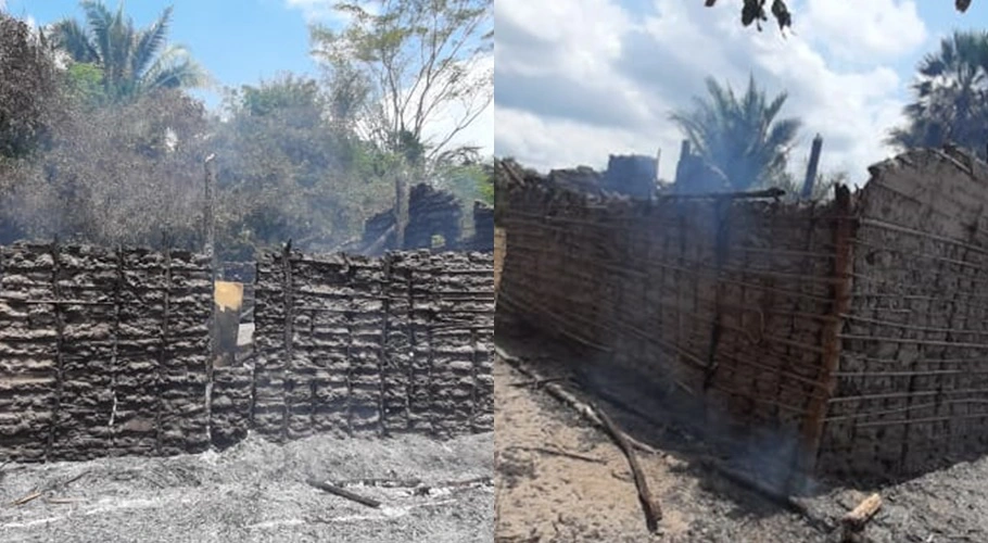 Residência completamente destruída