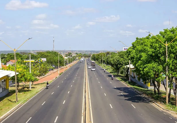 Rodovia BR 316 na zona sul de Teresina