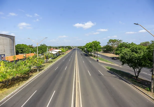 Rodovia BR 316 na zona sul de Teresina