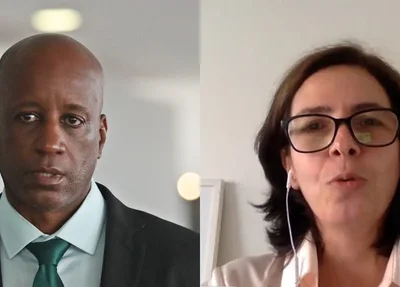Sérgio Camargo e Mônica Bergamo