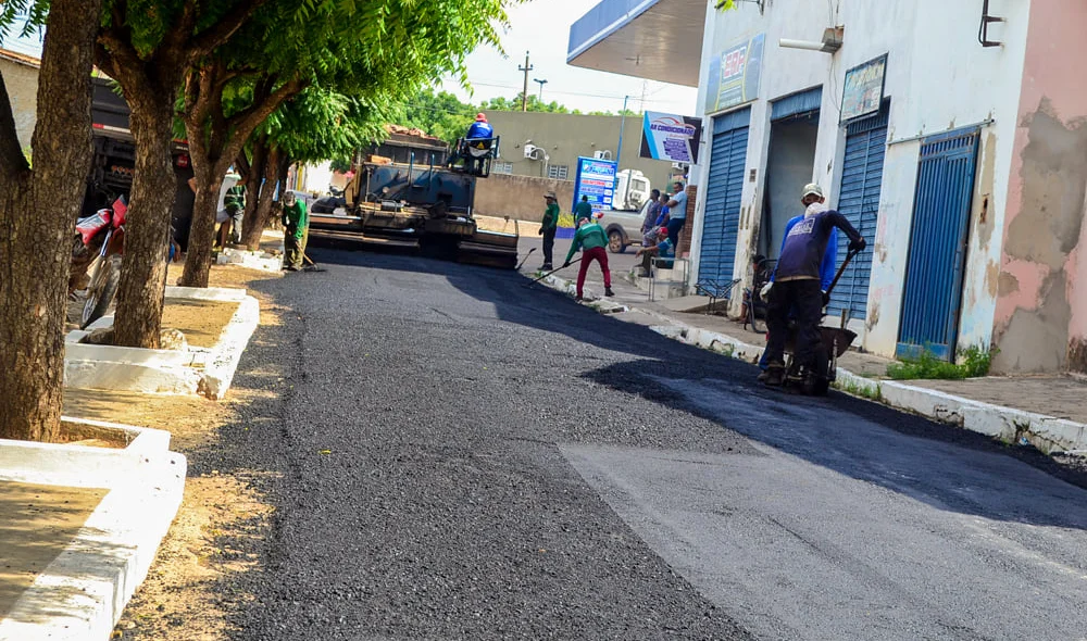 A pavimentação irá cobrir as principais ruas do município