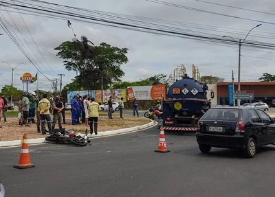 Acidente fatal entre motocicleta e caminhão na zona leste de Teresina
