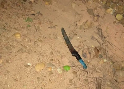 Arma branca foi apreendida cerca de 1km do local do crime